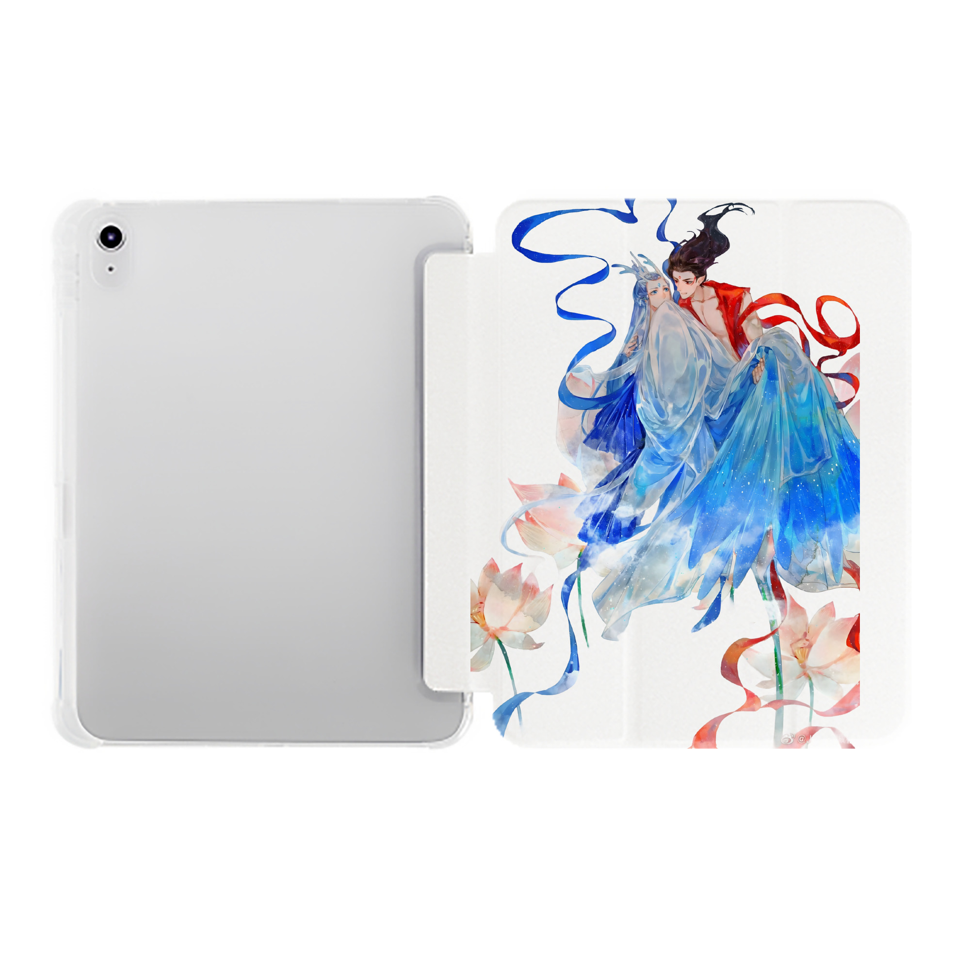 （画像用） Ne Zha 2 ナタ 魔童の大暴れ IPad ケース ペン収納付き 三つ折りスタンド PUレザー×シリコン 対応機種9.5/10.5/10.9インチ